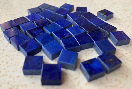 Lapis Lazuli Brick – Royal Blue Natural Stone from Badakhshan | Sold by: Per Brick (10x10x4 cm)